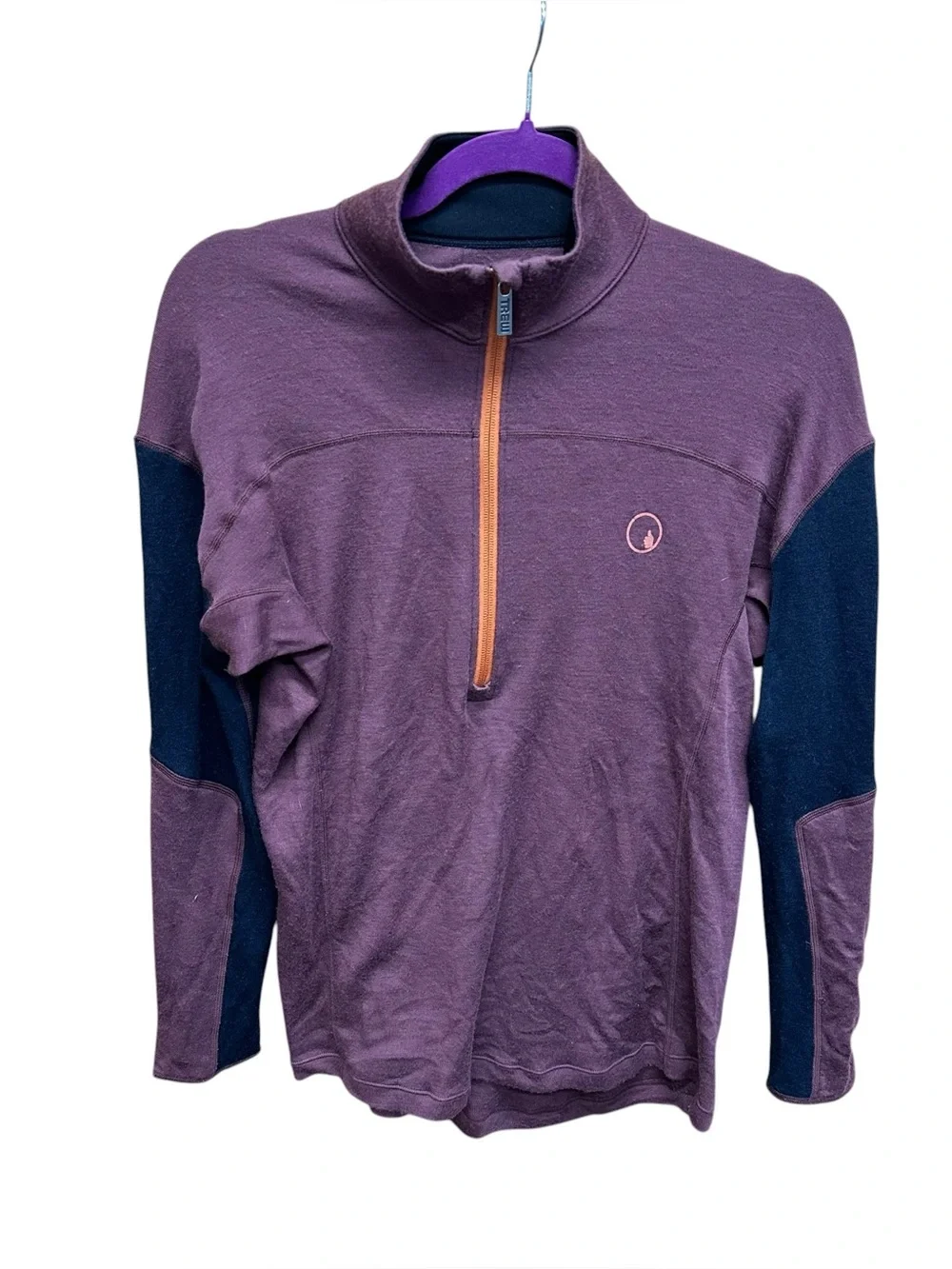 Trew gear merino wool pull over sweater quarter zip 280 interlock merino XS